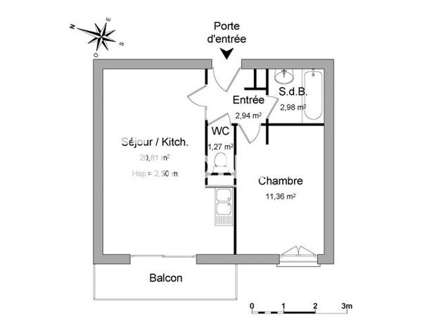 Location Appartement 2 pièces 39.36 m² - 59 CHEMIN DE LA CHAVETIERE Chalamont 01320