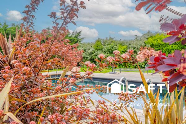 Maison 4 chambres, grand garage, piscine