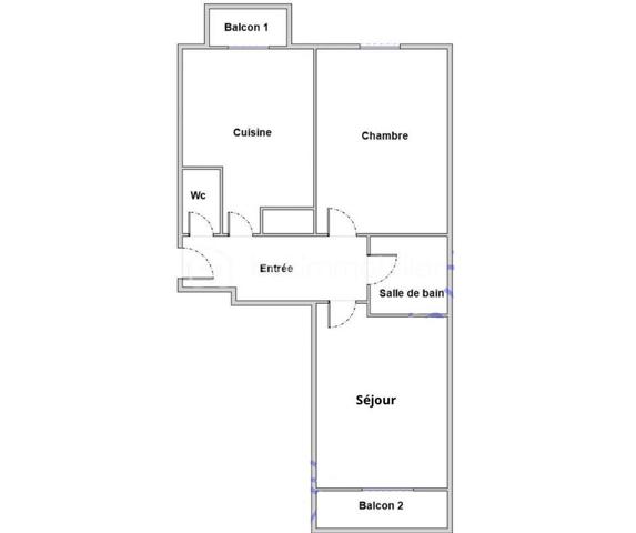 Appartement de 49,50 m²