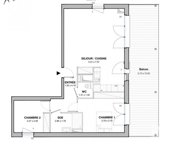 Appartement (neuf) à vendre 3 pièces 73 m² Montpellier