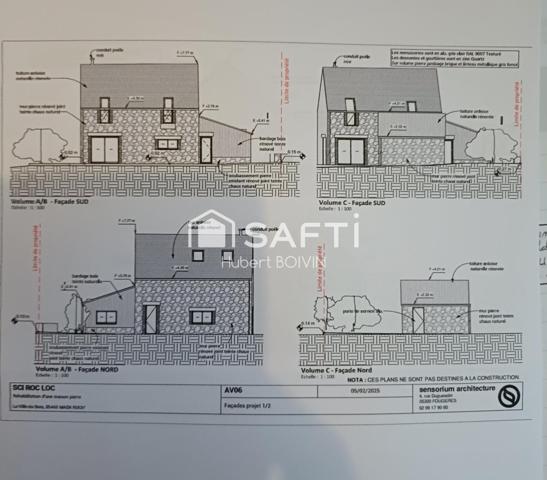 Maison en pierres à rénover sur 920m² de terrain au pied du Centre bourg de SAINT BRICE EN COGLES