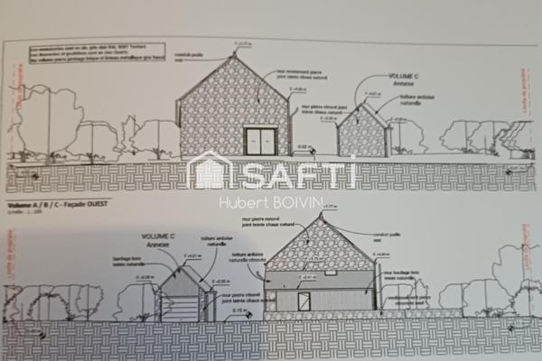 Maison en pierres à rénover sur 920m² de terrain au pied du Centre bourg de SAINT BRICE EN COGLES