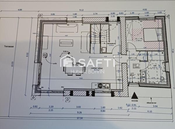 Maison en pierres à rénover sur 920m² de terrain au pied du Centre bourg de SAINT BRICE EN COGLES