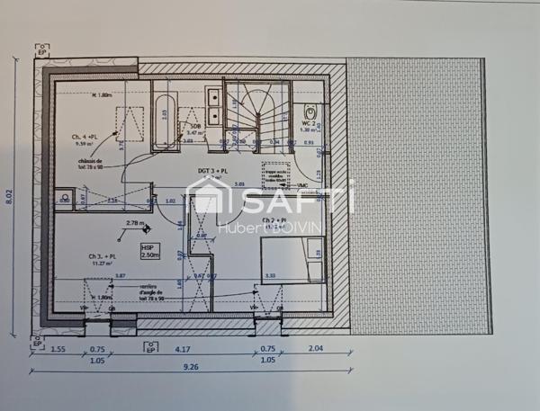 Maison en pierres à rénover sur 920m² de terrain au pied du Centre bourg de SAINT BRICE EN COGLES