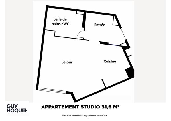 À vendre : Studio à Paris 20 - 31.6m²