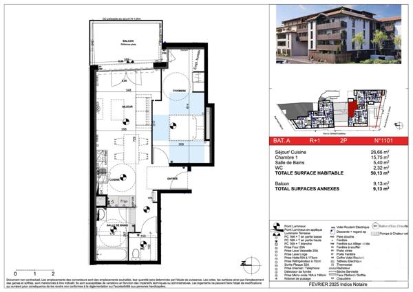 Appartement T2 à vendre  2 pièces - 50,13 m2 LA TESTE DE BUCH - 33