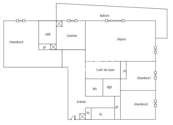 GRAND APPARTEMENT T4 DE 100M² AVEC TERRASSE, 2 GARAGES ET UNE CAVE