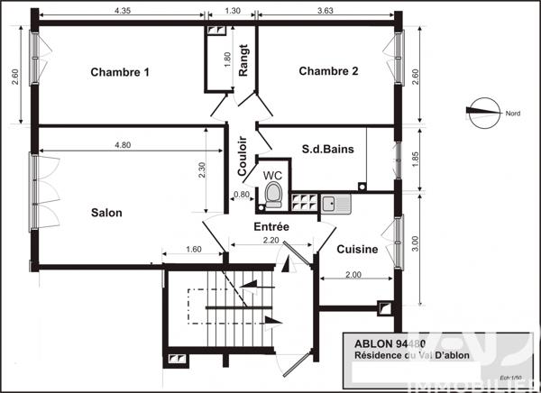 Appartement à vendre 3 pièces 56 m² Ablon-sur-Seine