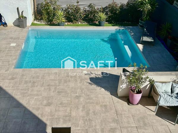 TOULOUGES (66), BELLE VILLA RECENTE, T4 AVEC PISCINE, GARAGE ET JARDIN