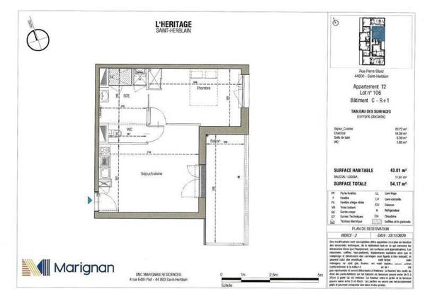 Appartement 2 pièces - 44800 Saint-Herblain