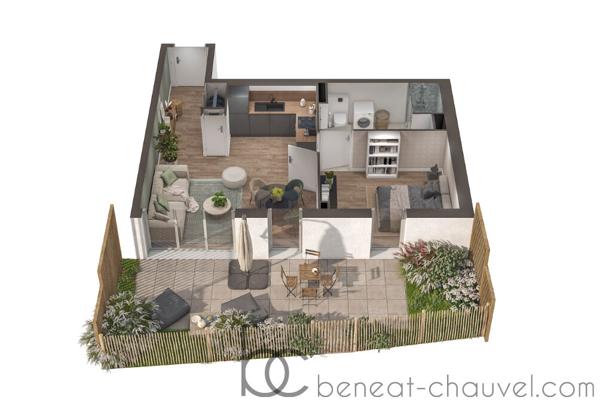 SARZEAU Appartement 2 pièces 46 m²