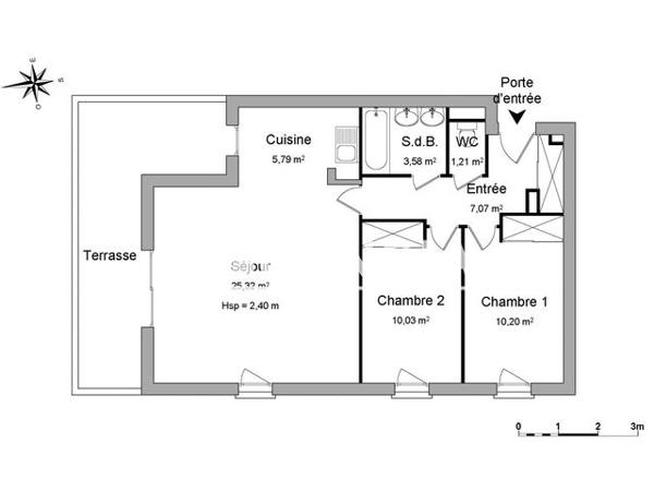 Location Appartement 3 pièces 63.2 m² - 16 IMPASSE SAINT ARNAULT Agen 47000