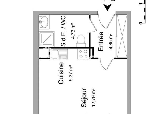 Location Studio 27.74 m² - ((NEXITY)) Capinghem 59160