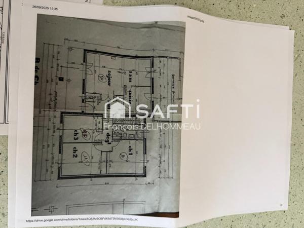 maison plain pied, 3 chambres, garage, terrain clos