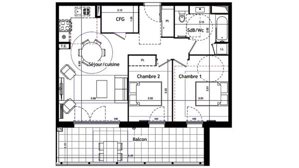 Appartement à vendre 3 pièces 63 m² Valras-Plage