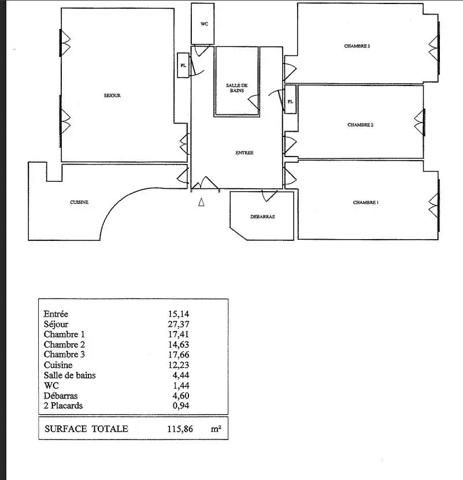Appartement à vendre 4 pièces 116m²