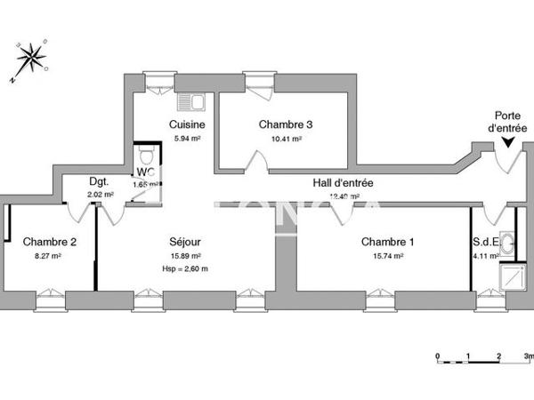 Location Appartement 4 pièces 76.52 m² - 5 PLACE DU PETIT SCEL Montpellier 34000
