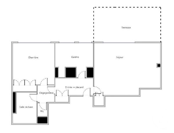 Appartement F2 à vendre  2 pièces - 62,37 m 2   PARIS  - 75016