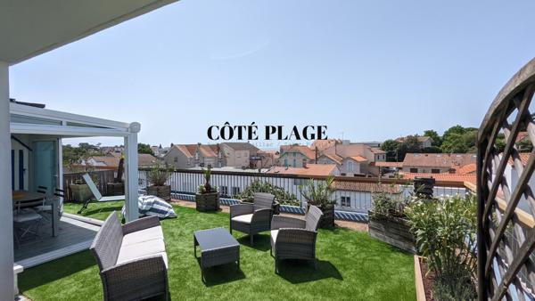 Saint-Palais-sur-Mer (17420) Aperçu océan - Appartement T3 de 67m2 centre-ville de Saint Palais - prix de vente 451500€ HAI