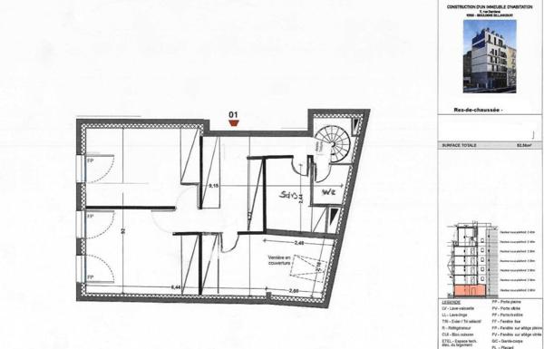 Duplex Boulogne Billancourt 4 pièce(s) 92.83 m2