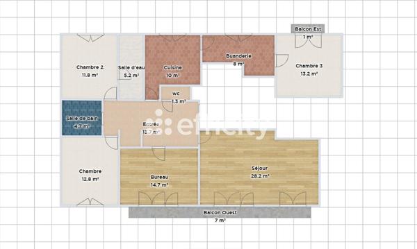 Appartement 5 pièces - 115 m²