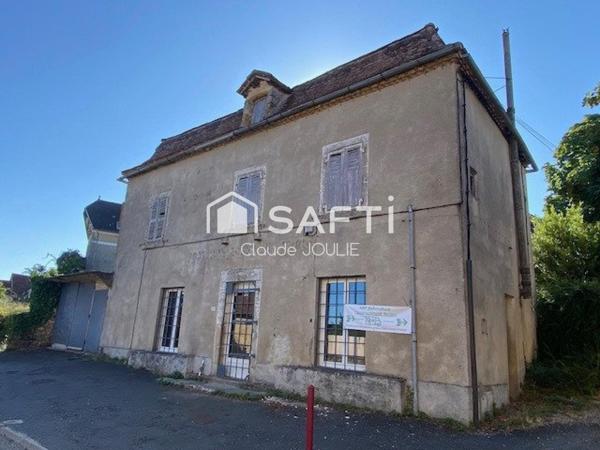 Maison à Restaurer 100 m² + local commercial + dépendances