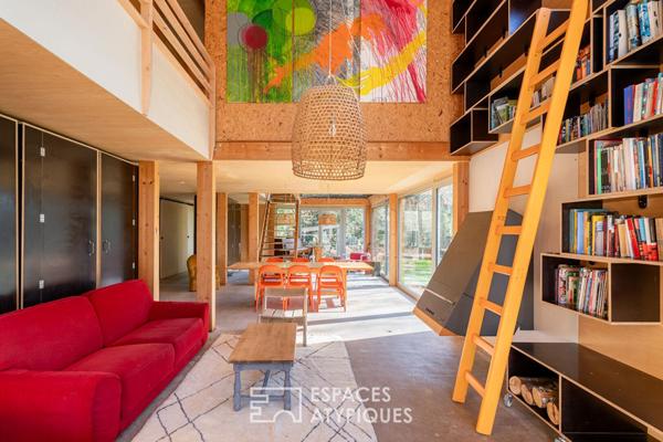 Maison d’architecte éco-conçue et son atelier indépendant à deux pas du centre-bourg