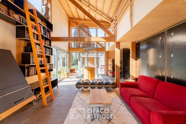 Maison d’architecte éco-conçue et son atelier indépendant à deux pas du centre-bourg