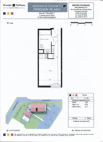 Appartement de 23,01 m²