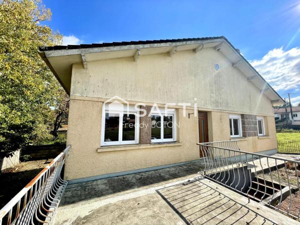 Maison avec terrain et étangs – fort potentiel !