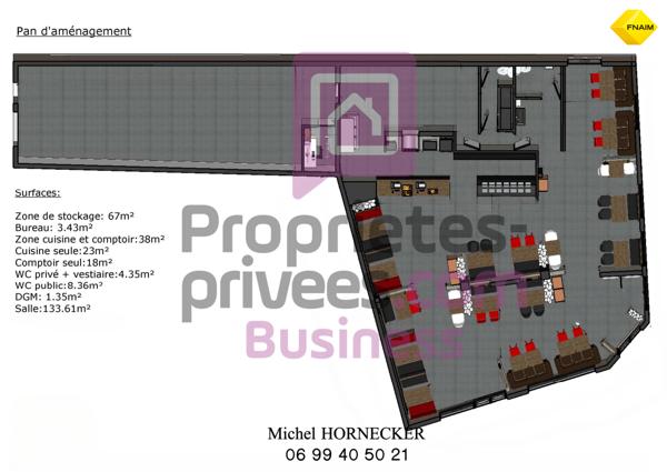 NARBONNE - Restauration rapide 300 m² , 132 m² de surface de vente