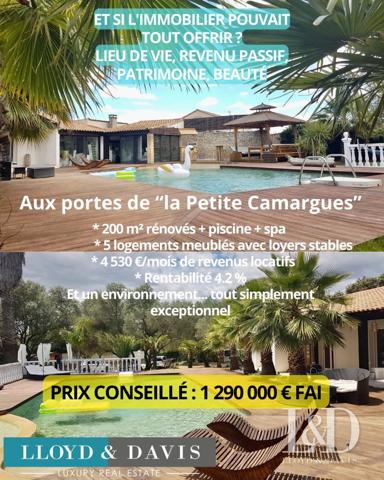 Mas provençal d'exception aux portes de la petite Camargues: L'art de vivre et d'investir