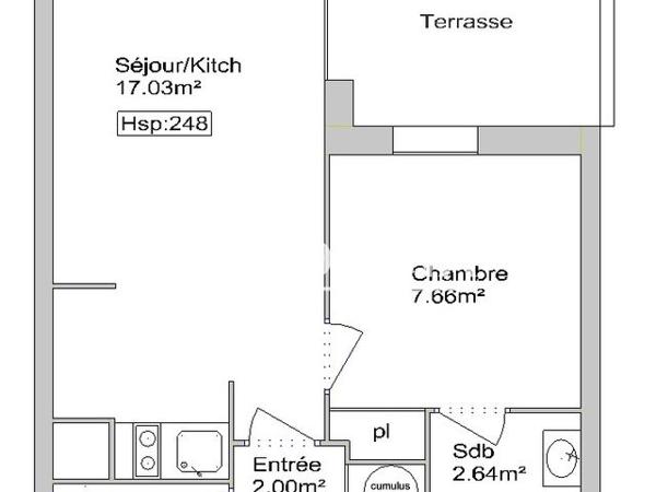 Location Appartement 2 pièces 30.97 m² - 6 RUE SERGE GAINSBOURG Blagnac 31700