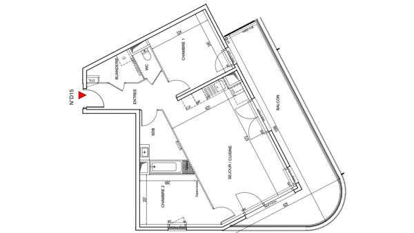 Appartement (neuf) à vendre 3 pièces 65 m² Cognin