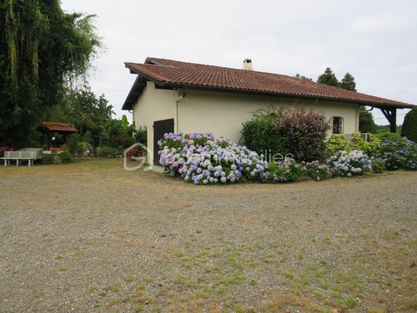 Magnifique maison individuelle avec sa piscine enterrée, située à 2 minutes du centre ville d'Aire-sur-L'Adour et de ses commodités.

Cette construction de maçonnerie traditionnelle aux jolies poutres apparentes de 162 m² environ avec un étage se compose :
Au rez-de-chaussée d'une entrée/couloir qui dessert un grand salon/séjour de + de 46 m² avec sa cheminée, une cuisine équipée, trois chambres avec placards, salle de bain, salle d'eau et un WC indépendant. 
Garage attenant, local technique avec un autre WC ainsi que 2 terrasses de 13 et 27 m² sont disponibles.
À l'étage, vous avez une mezzanine aménagée en bureau et mini salon ainsi qu'une quatrième chambre. Combles aménageables

La piscine au sel enterrée de 10 x 5 mètres sans vis à vis orientée au sud est parfaite pour se détendre en plein air en famille ou avec des amis, joli terrain plat de 4900 m² non inondable, clos et arboré donnant sur la campagne.

Coté technique, Bonnes prestations avec une PAC Air/eau de 2021 pour le chauffage central associée à une chaudière fioul (si besoin).
Très bon DPE gratifié d'une lettre D.
Un puits et un abris de jardin sont à disposition
De beaux volumes..idéal grande famille

Océan / montagne à 1 heure 15 min de route, Accès Autoroute A65 à 5 min... (école, collège et lycée)
Affaire à saisir,  à visiter sans tarder

Contacter Frédéric  BSK IMMOBILIER