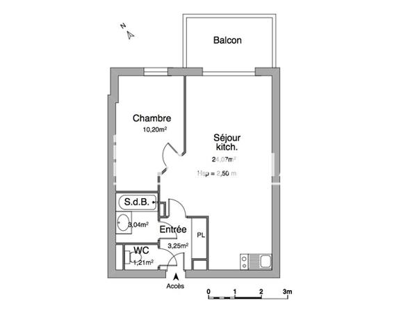 Location Appartement 2 pièces 42.88 m² - 31 BLD DES COUETTES Pau 64000