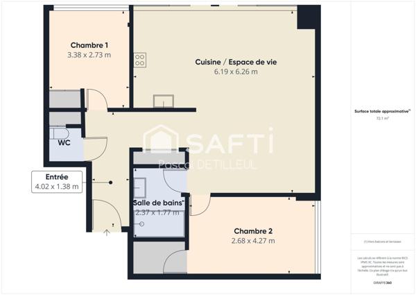 GARCHES - Poincaré appartement 3 pièces 62m2 - Centre-Ville et gare à 5 minutes
