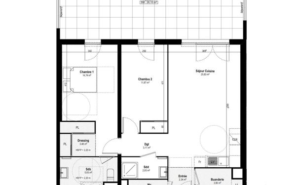 Appartement à vendre    3 pièces • 75,89 m2 Antibes