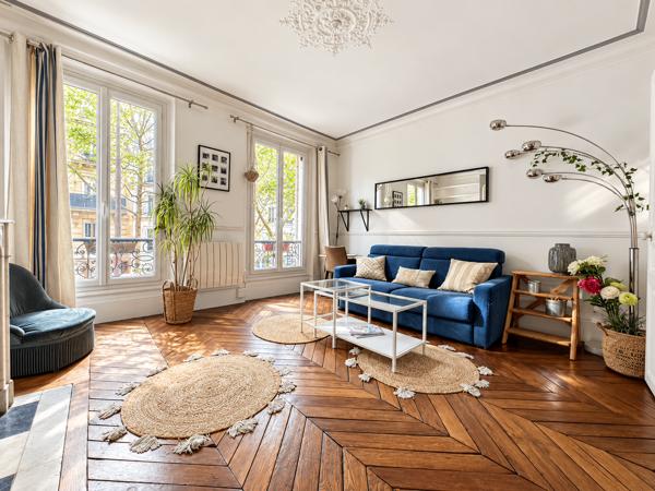 Paris 17/18e – Métro Guy Môquet – Grand 2 pièces de 53,60 m² avec cave