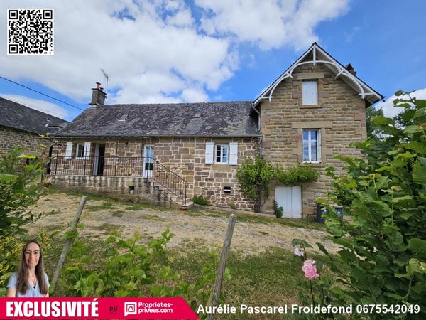 EXCLUSIVITE : Maison en pierre + Grange à 5 min de Brive sur TERRAIN de 8000m² avec PUITS et RUISSEAU