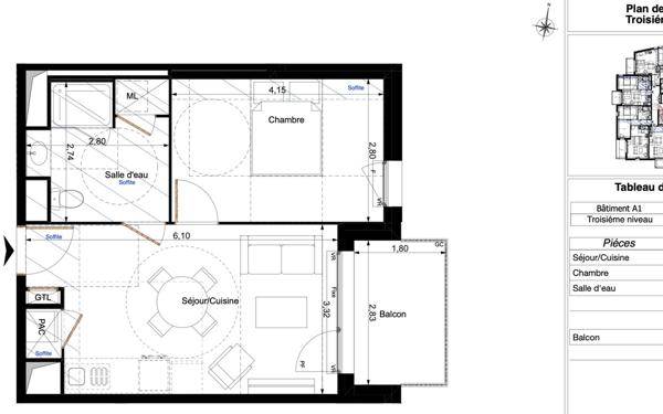 Appartement à vendre    2 pièces •  Orléans