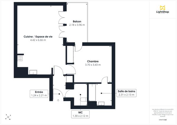 Appartement 2 pièces de 56 m² avec terrasse et parking - Avenue Sisley, Suresnes