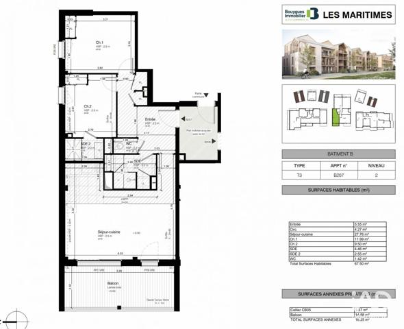 Appartement à vendre 2 pièces 45 m² Vannes