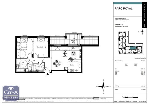 Appartement à vendre 3 pièces 70.65m²