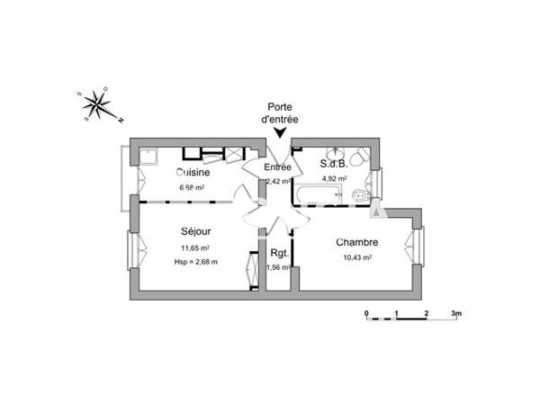 Location Appartement 2 pièces 37.66 m² - 16 AVENUE LA DIVISION LECLERC Bagneux 92220