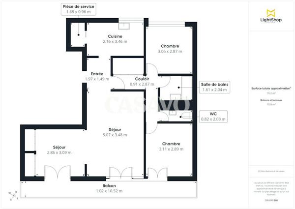 Vente Appartement 4 pièces de 70m² - 69140 Rillieux-la-Pape