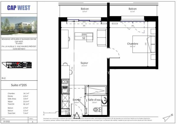 Appartement à vendre  1 pièce • 28 m2 Bétheny