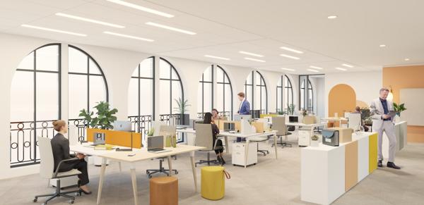 Bureaux à louer à Puteaux dans immeuble Art Déco avec terrasse privative