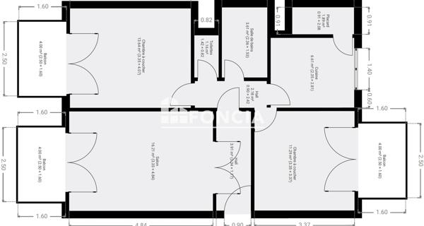 À vendre Appartement 3 pièces 59 m² - Châtillon 92320