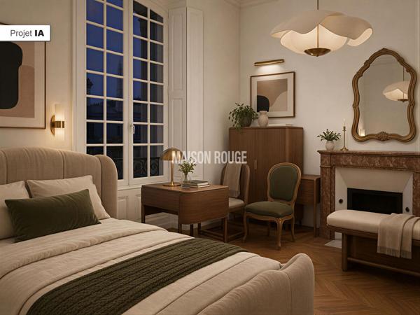 Bel hôtel particulier à vendre, centre-ville de Rennes, 250m² hab, 10 pièces, 8 chbres, garage.